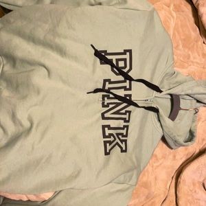 Victoria’s Secret Pink Green quarter sleeve hoodie sweatshirt.NWOT. Medium